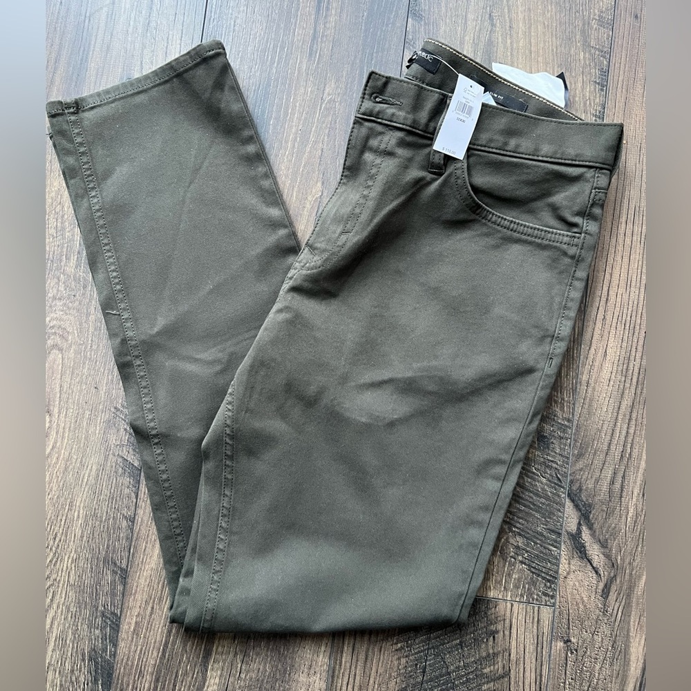 Banana Republic Slim Fit Olive Traveler Pants 32x30